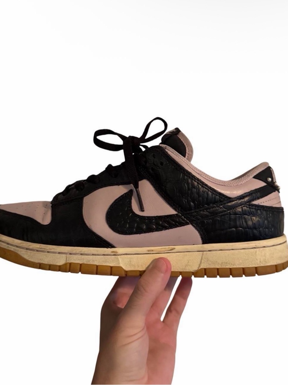 Nike Dunk Low Black Platinum Violet Croc HF9191-001 Size 10